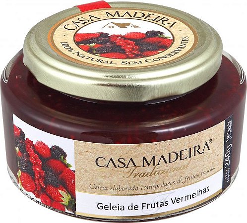 Geleia Tradicional de Frutas Vermelhas 240g Casa Madeira