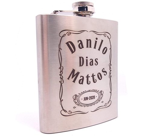 Cantil Porta Whisky INOX 7 Oz (210ml) Personalizado