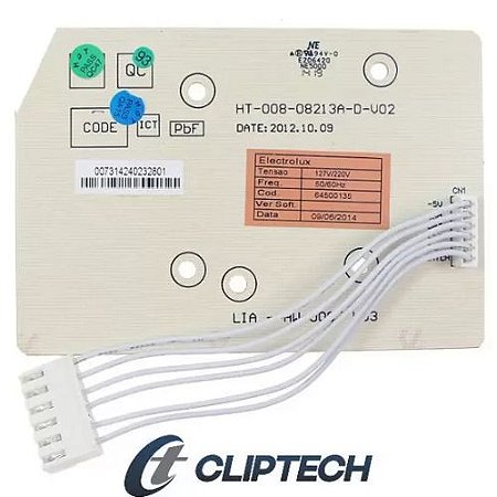 PLACA INTERFACE LAVADORA ELECTROLUX BIVOLT 64503063 CLIPTECH