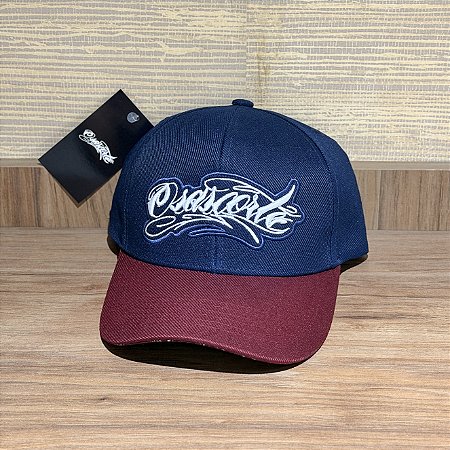 Boné Osascorte Bordado - Strapback - Azul Marinho/Vinho