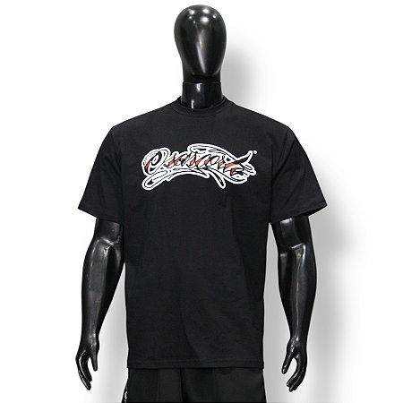 Camiseta OSASCORTE PRETA/VERMELHA - Lançamento