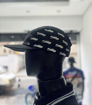 BONÉ FIVE PANEL LOGO BRANCO - ABA RETA