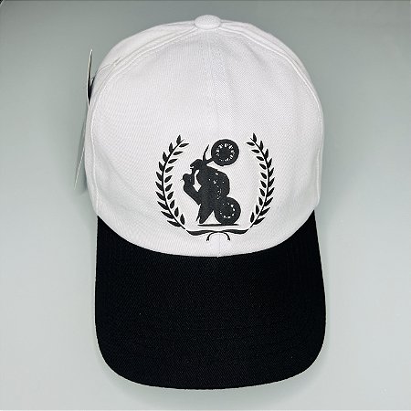 Boné Osascorte Branco aba Curva Preto XT660 - Logo Emborrachado