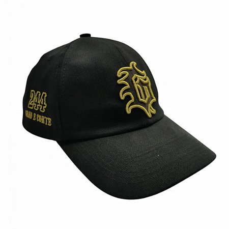 BONÉ GRAU E CORTE 244 - PRETO COM DOURADO