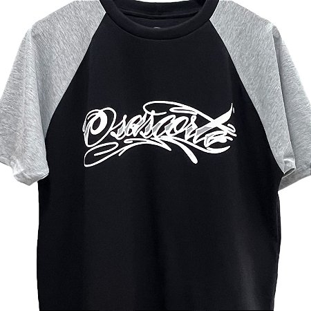 CAMISETA RAGLAN CHORA AGORA RI DEPOIS - CINZA/PRETO
