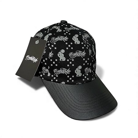 BONÉ OSASCORTE - ABA DE COURO - PRETO COM CINZA