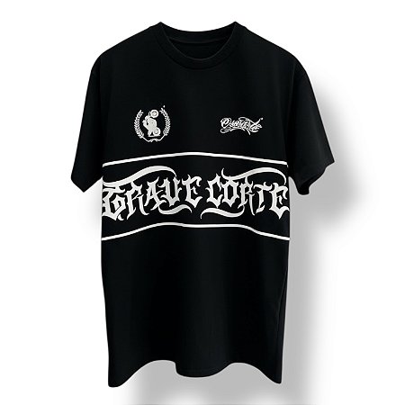 CAMISETA OSASCORTE - GRAU E CORTE (LOGO EMBORRACHADO) PRETA