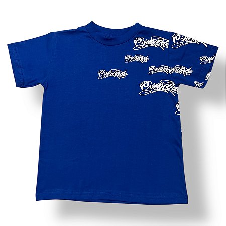 CAMISETA INFANTIL - ESCRITA OSASCORTE LATERAL - AZUL ROYAL