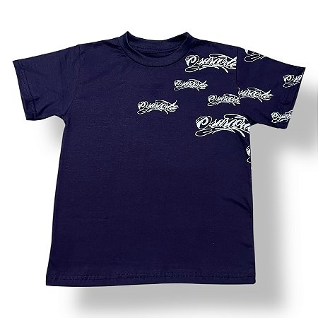 CAMISETA INFANTIL - ESCRITA OSASCORTE LATERAL - AZUL MARINHO