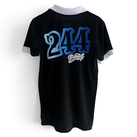 POLO 244 OSASCORTE - PRETA LOGO AZUL