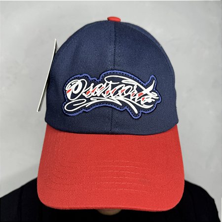 Boné escrita OSASCORTE - DAD HAT -  Aba Curva Vermelha com Azul