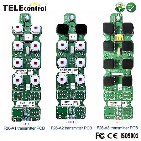 Placas dos controles remotos todos os modelos F26-A1/ F26-A2/ F26-A3.