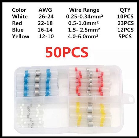 kit de Tubo Retrátil C/ Anel Estanho - Emenda De Fio.