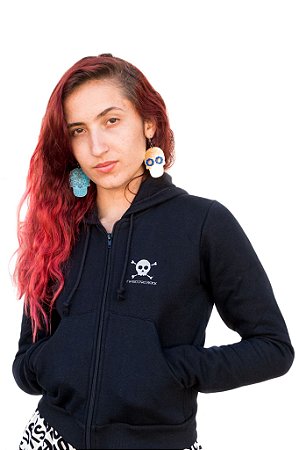Moletom com zíper Feminino - Logo NasciProRock