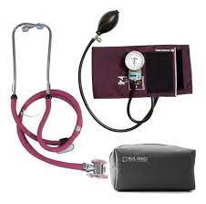 Conjunto aparelho pressão arterial adulto nylon/fecho de contato e esteto Rappaport - P.A. MED