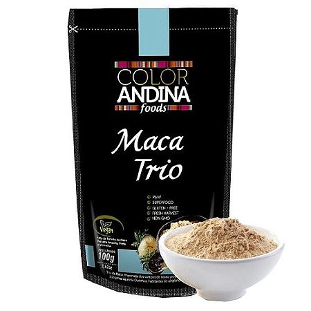 TRIO MACA PERUANA EM PÓ 100% EM PÓ 100G COLOR ANDINA