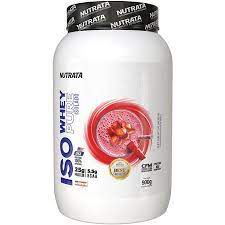 ISO WHEY 900G MORANGO NUTRATA
