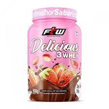 FTW DELICIOUS 3WHEY CHOCOLATE COM MORANGO 900G