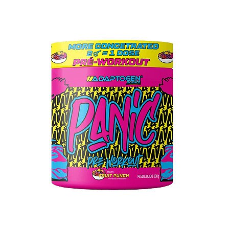 PANIC PRE WORKOUT FRUIT PUNCH 300G - SUPER CONCENTRADO  ADAPTOGEN