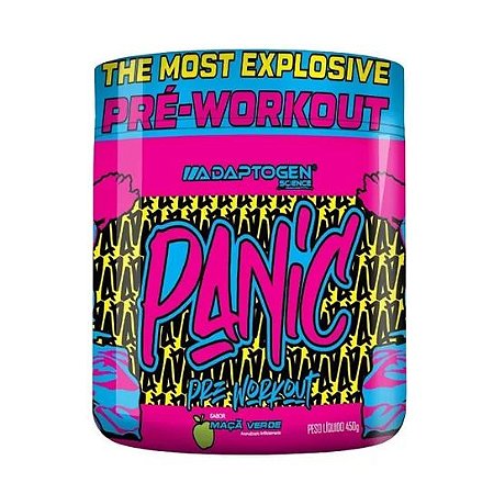 PANIC PRE WORKOUT MAÇÃ VERDE 300G - SUPER CONCENTRADO ADAPTOGEN