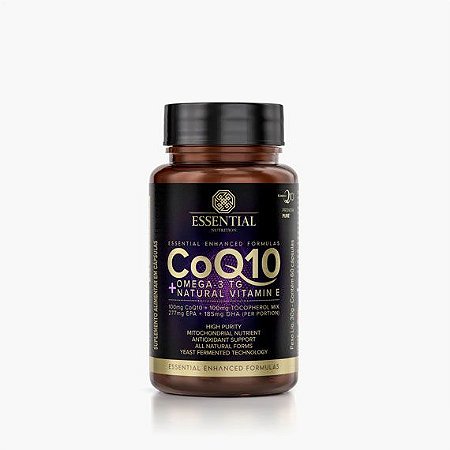 COQ10 + ÔMEGA 3TG + VIT E 60 CAP ESSENTIAL NUTRITION