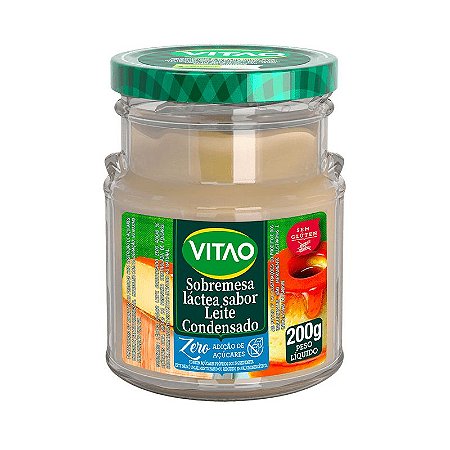 SOBREMESA LÁCTEA ZERO SABOR LEITE CONDENSADO 200G VITAO