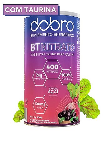 DOBRO BT NITRATO PRÉ E INTRA TREINO SABOR AÇAÍ 450G