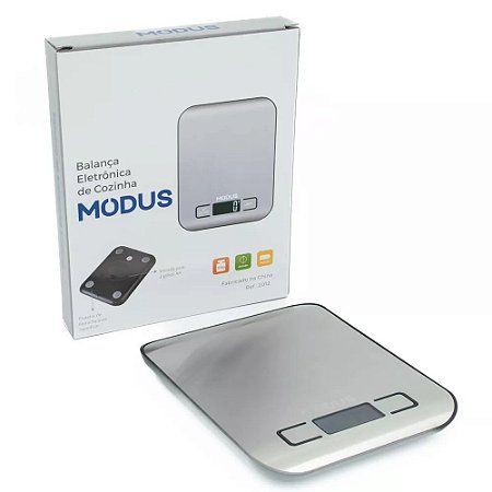 BALANÇA DIGITAL ALUMÍNIO MODUS PARA ALIMENTOS 1 À 10 KG