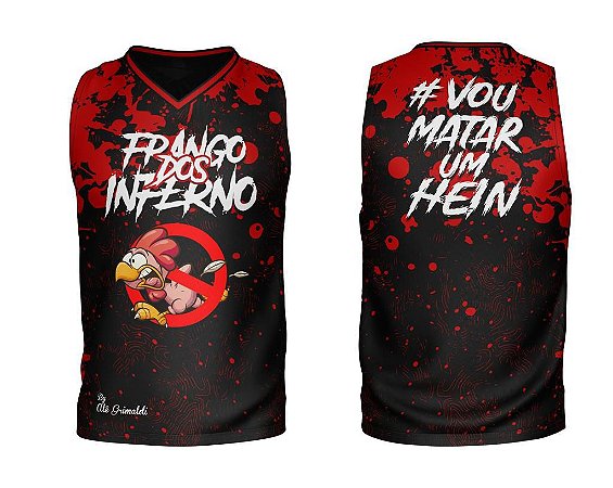 BASQUETEIRA FRANGO DOS INFERNO - DRY FIT - TAM XGG