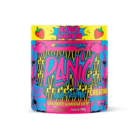 PANIC PRE WORKOUT MORANGO 300G - SUPER CONCENTRADO  ADAPTOGEN