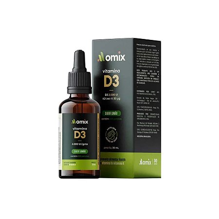 GOTAS VIT D3 SABOR LIMÃO 30ML OMIX
