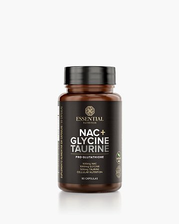 NAC + GLYCINE + TAURINE  VEGAN 90CAP ESSENTIAL NUTRITION