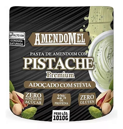 AMENDOMEL PASTA DE AMENDOIM PISTACHE PREMIUM 1,010KG