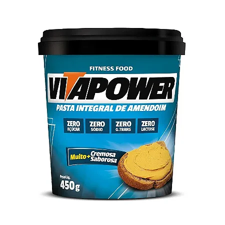 PASTA DE AMENDOIM INTEGRAL TRADICIONAL 450G VITAPOWER