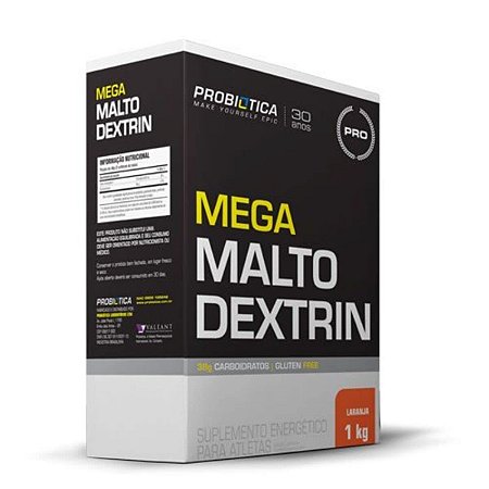 MEGA MALTO DEXTRIN CAIXA 1KG LARANJA