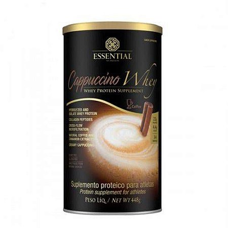 CAPPUCCINO WHEY LATA ESSENTIAL NUTRITION 448G