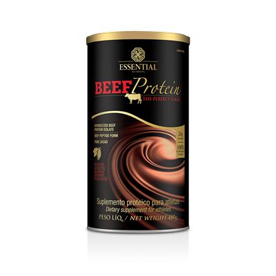BEEF PROTEIN CACAU LATA 450G ESSENTIAL NUTRITION