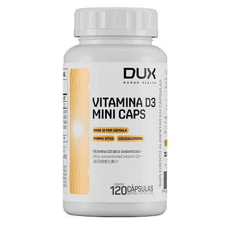 VITAMINA D3 MINI CAPS DUX - POTE 120 CÁPSULAS