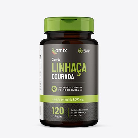 ÓLEO DE LINHAÇA DOURADA 1G 120CAPS OMIX