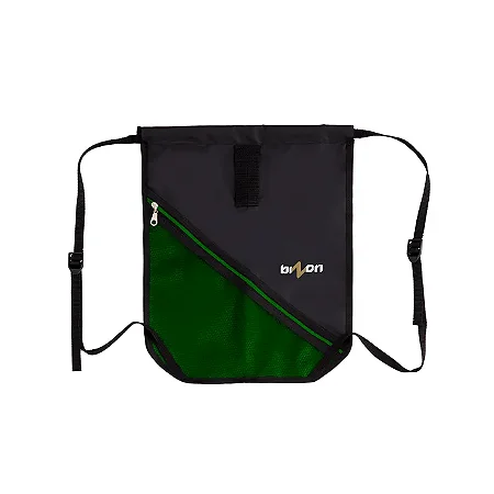 SACOCHILA ESPORTIVA ONLY BIZON PRETA/ VERDE
