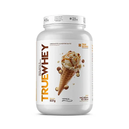 TRUE WHEY PROTEIN MACADAMIA ICE CREAM 837G TRUE SOURCE