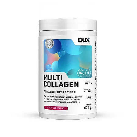 MULTI COLLAGEN 450G SABOR FRUTAS VERMELHAS DUX NUTRITION - 25 DOSES