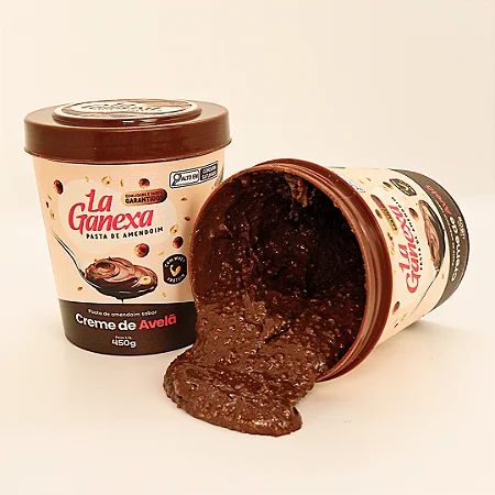LA GANEXA PASTA DE AMENDOIM CREME DE AVELÃ 450G