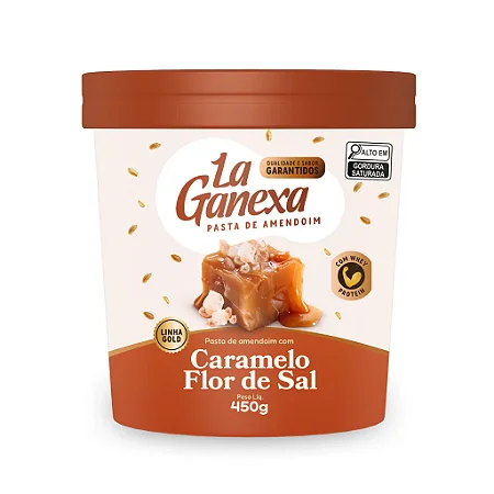 LA GANEXA PASTA DE AMENDOIM DE CARAMELO E FLOR DE SAL 450G