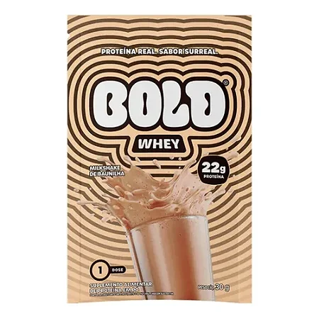 SACHÊS BOLD WHEY MILKSHAKE DE BAUNILHA 30G