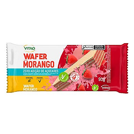 WAFER INTEGRAL MORANGO ZERO 90G VITAO