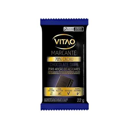 CHOCOLATE VITAO MARCANTE DARK 70% ZERO AÇÚCAR 22G