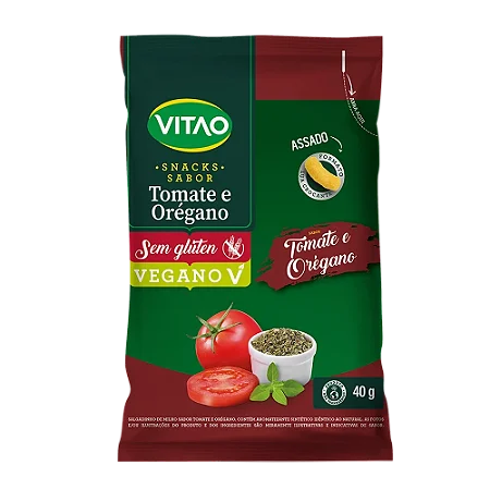SNACK INTEGRAL TOMATE E ORÉGANO 40G VITAO