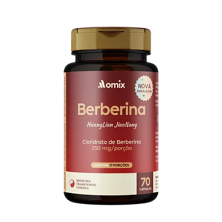 BERBERINA - 250MG DE CLORIDATO DE BERBERINA POR CÁPSULA - 70CAP - OMIX