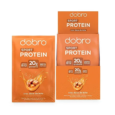 SACHÊS DOBRO SPORT PROTEIN CROC DOCE DE LEITE 30G